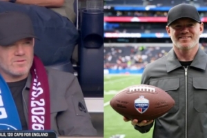 太阳报:鲁尼在热刺球场观看NFL比赛,遭到球迷嘘声对待