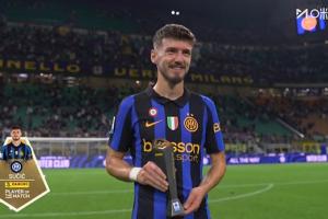 官方:苏契奇当选本轮意甲国米3-0帕尔马全场比赛MVP